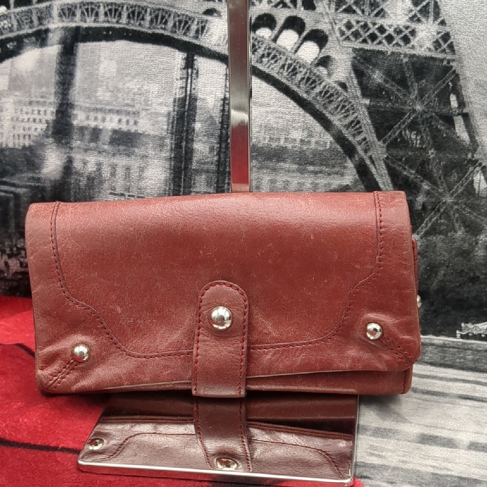 Tano Red Distressed Wallet